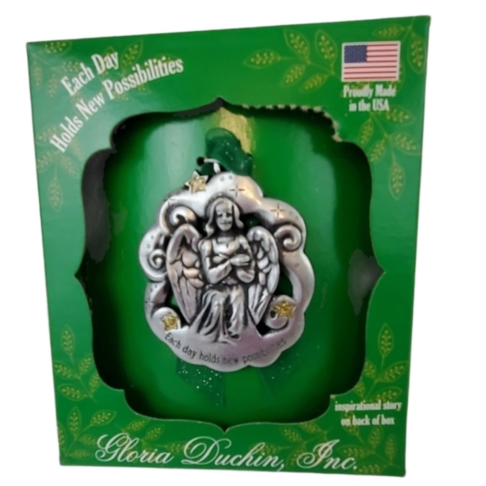 Believe in Angels silver ornament *